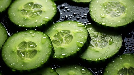 Poster - Lush Cucumber Texture Generative AI
