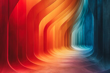 Vibrant Color Gradient Abstract Architecture Generative AI Image