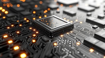Aufkleber - An artificial intelligence circuit line design based on machine learning. A design made by smart networks. AI. An illustration in vector format.