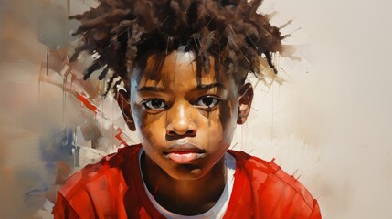 Poster - Tenacious young street ballers, determined spirits Generative AI