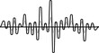 Vibration and pulsing lines. Sound wave Graphic design elements for financial monitoring, medical equipment, music app.