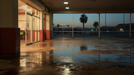 Poster - Vacant Car Wash at Gas Station Generative AI