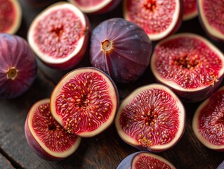 Wall Mural - ripe figs closeup fruit background