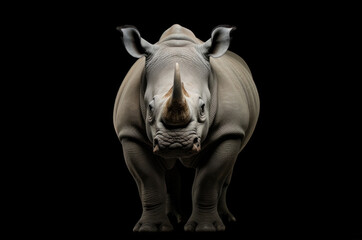 Wall Mural - isolated rhino animal concept