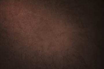 Wall Mural - Brown Venetian plaster Wall Background with spotlight