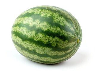 Wall Mural - ripe watermelon on a white background