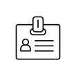 © Upnowgraphic Studio - ID card outline icons, minimalist vector illustration ,simple transparent graphic element .Isolated on white background