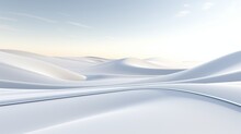 Abstract White Futuristic Background With Fractal Horizon