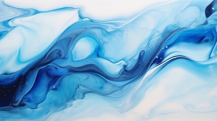 Wall Mural - Alcohol ink abstract blue texture background. Modern fluid art. Alcohol ink colors translucent