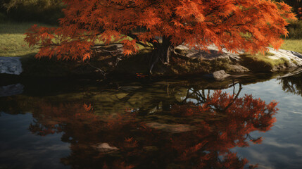 Wall Mural - maple tree featuring soft pastel tones