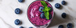 Delicious Blueberry Smoothie on White Kitchen Counter