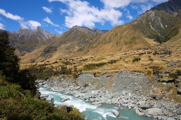 Sticker - Mountain landscape in New Zealand