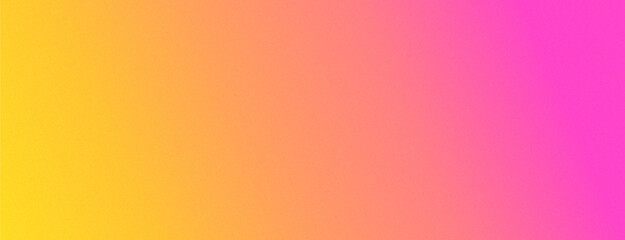 Poster - Abstract grainy gradient background. Colorful yellow, peach, pink gradient long banner. Vector
