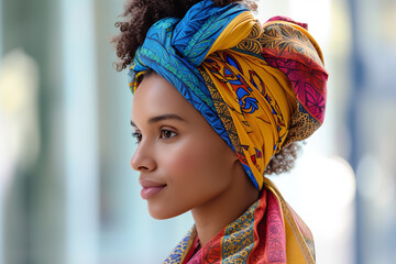 Canvas Print - Innovative line of convertible scarves - designed to be styled as shawls - head wraps - or neck scarves - offering fashion versatility and adaptability for various looks and occasions.