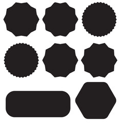 Canvas Print - Sale and New Label collection set. Sale tags 30, 50, 70. Set of sale sticker, price tag, starburst, quality mark, sunburst badges, retro stars