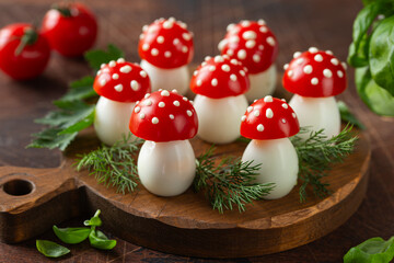 Canvas Print - edible fly agaric mushrooms