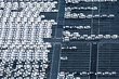 © MACO - Aerial image of cars from above in container port being ready to ship. Bremerhaven, Germany