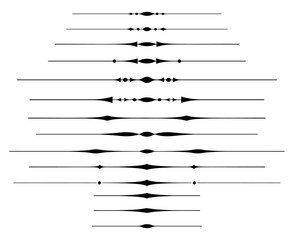 Set of vector page dividers or rule lines