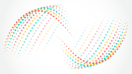 Fototapete - Filtering machine algorithms. Sorting data. Vector technology background. Big data visualization. Abstract stream information with colorful circles array. Information analytics concept.