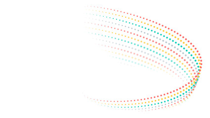 Fototapete - Sorting data. Vector technology background. Big data visualization. Abstract stream information with colorful circles array. Information analytics concept. Filtering machine algorithms.