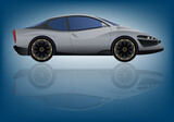 Fototapeta Big Ben - Concept original d’un design de prototype de voiture de sport futuriste.