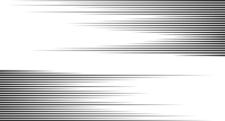 trendy dynamic horizontal speed lines background. anime style line backdrop. comics book frame speed