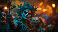Halloween Parades Feature Floats, Dancers, And Performers Dressed In Elaborate And Creative Costumes.