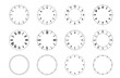 © Ann_Sereda - Mechanical clock faces, bezel. Blank measuring circle scale with divisions. Circles of clock faces for time PNG