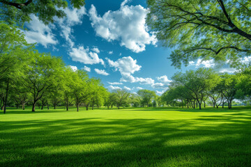 Wall Mural - field and blue sky