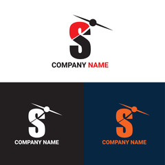Poster - S letter logo and modern travel logo.