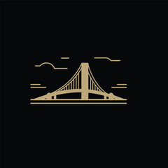 Poster - The bridge logo is a minimalist and simple bridge-shaped logo. The logo also looks very elegant and stylish at the same time.