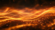 a glowing wavy line with sparks in