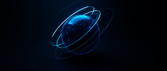 Wall Mural - space, blue, science.
