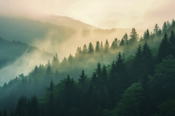  fog in the mountains