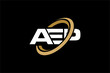 AEP creative letter logo design vector icon illustration
