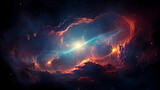 Fototapeta  - Space galaxy background, 3D illustration of nebulae in the universe