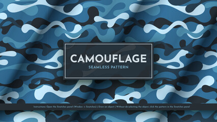 Wall Mural - Set 5 Seamless Camouflage Patterns. War Illustration. Traditional Military Texture. Army Background.