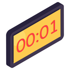 Modern design icon of digital clock