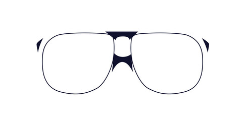 Classic Eye Glasses Frame Vector Illustration.