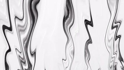 Wall Mural - black and white liquid color flow on marble texture. modern loop able background animation