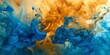 Captivating Abstract Art Featuring Dynamic Gold And Blue Ink Swirls. Сoncept Delicious Food Photography, Stunning Landscape Portraits, Artistic Still Life, Vibrant Street Photography