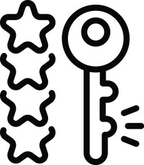 Poster - Business meeting key note icon outline vector. Good rating. Teamwork corporate