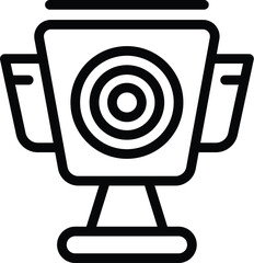 Poster - Video camera meeting icon outline vector. Business call. Team board group