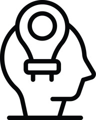 Poster - Business idea mind icon outline vector. Corporate call. Video group room
