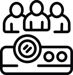 Poster - Business meeting projector icon outline vector. Leader manager. Internet visual