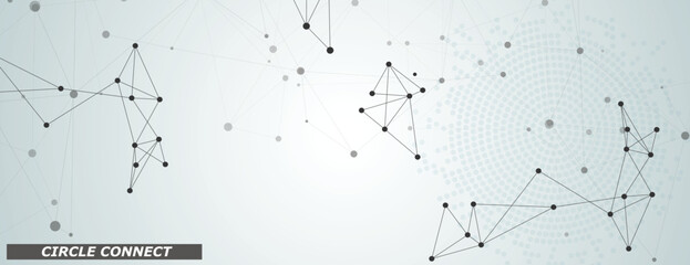 Poster - Template for web design. Digital technology. Communication concept. Biology, science background. Information technology