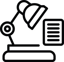 Poster - Desk business lamp icon outline vector. People team target. Manager leader