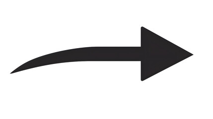 black arrow icon on white background. flat style. arrow icon for your web site design, logo, app, UI. arrow indicated the direction symbol. curved arrow sign.