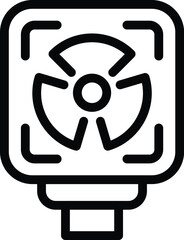 Nuclear station icon outline vector. Coal ecology. Sustainable green energy