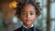 African american boy in a tuxedo